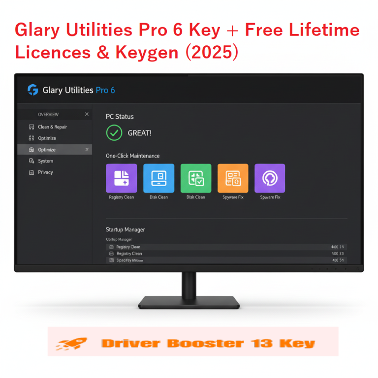 Glary Utilities Pro 6 Key + Free Lifetime Licences & Keygen (2025)