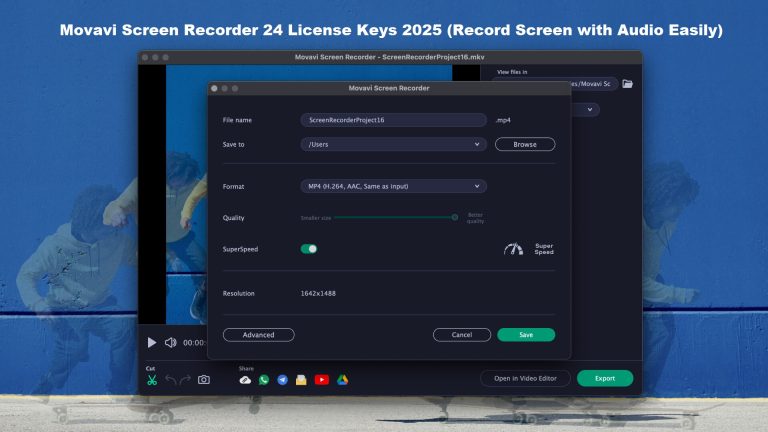 Movavi Screen Recorder 24 License Keys 2025 (Record Screen with Audio Easily)