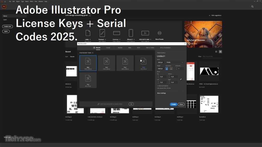 Adobe Illustrator Pro License Keys + Serial Codes 2025.