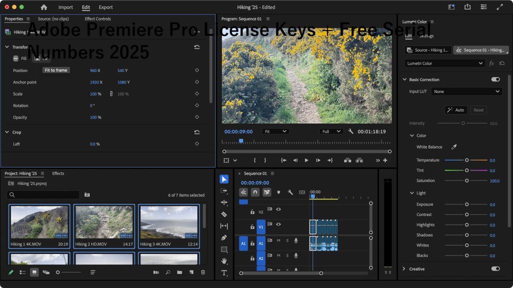 Adobe Premiere Pro License Keys + Free Serial Numbers 2025