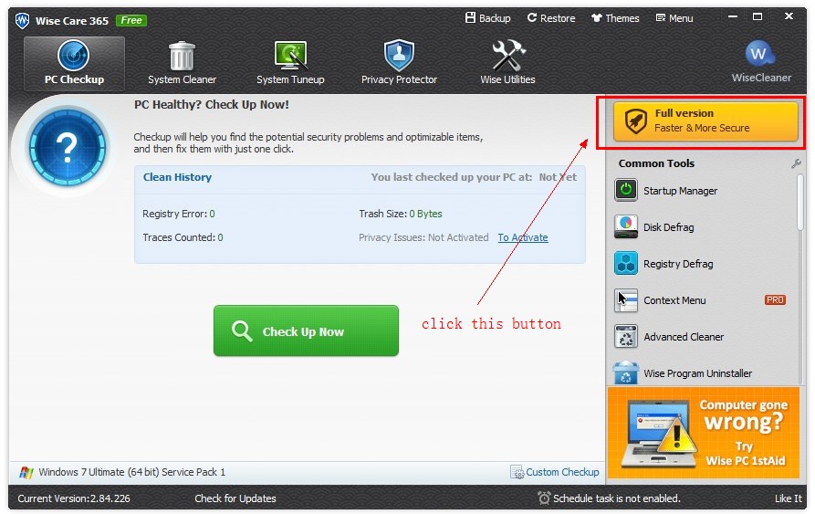 Wise Care 365 Pro license Registration