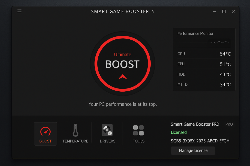 Smart Game Booster 5.3 License Key